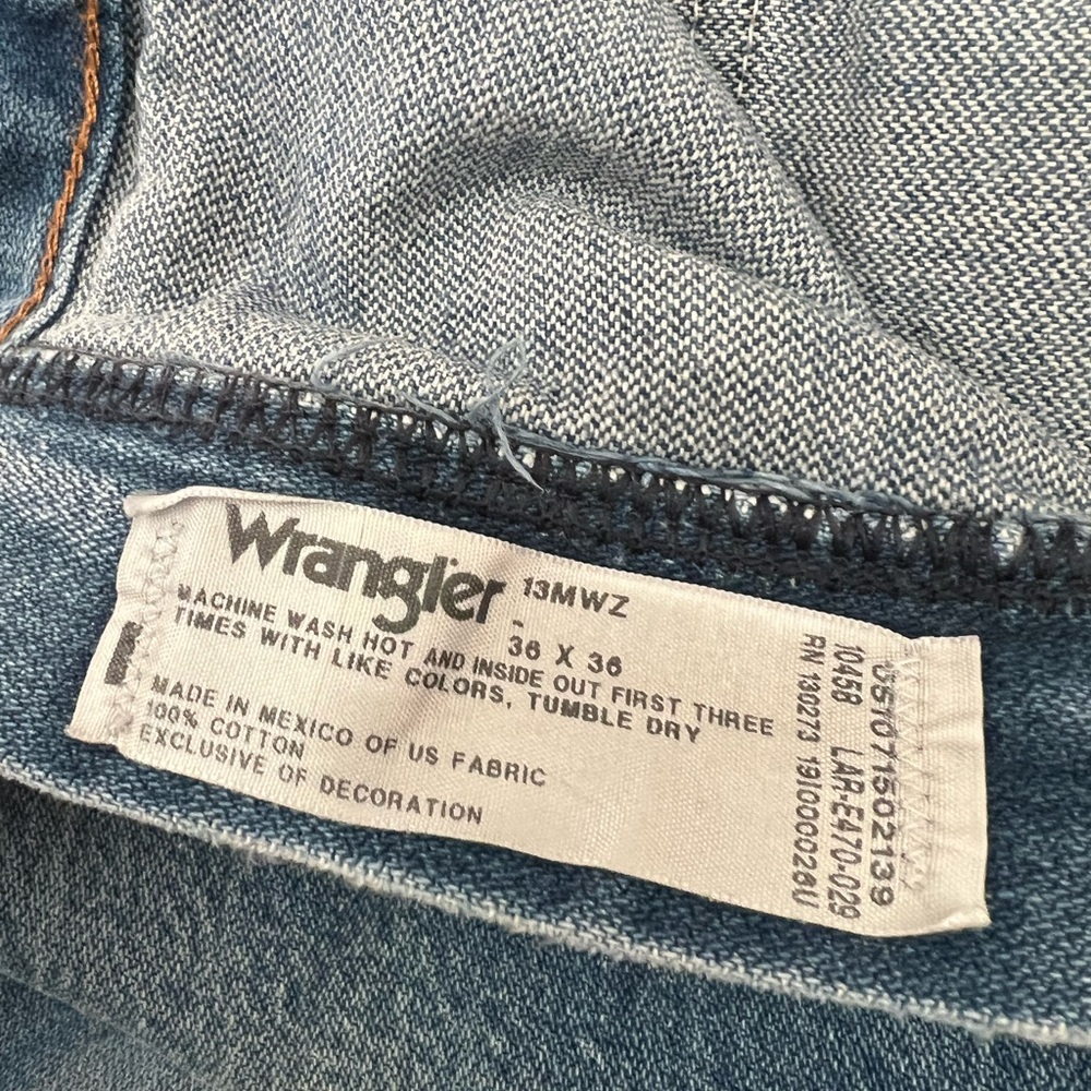 Vintage Distressed 1980s Wranglers 36 X 36 - image 5